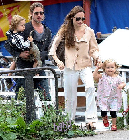 Angelina Jolie and Brad Pitt Spend the Day with Their Twins