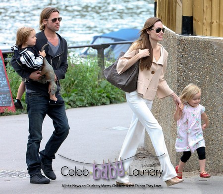 Angelina Jolie and Brad Pitt Spend the Day with Their Twins
