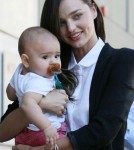 Miranda Kerr is seen with 7 month old baby Flynn in Sydney.