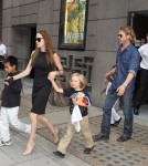 Brad Pitt and Angelina Jolie take their kids to see Wicked In Victotria theatre in London