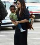 Sandra Bullock with baby Louis at Austin Texas Airport