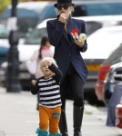 Gwen Stefani takes her son Zuma Nesta Rock and his nanny for a snack in Primrose Hill.