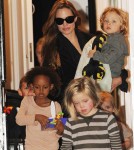 Angelina Jolie takes her children for a playdate with Gwen Stefani's boys after visiting Gwen's home in London