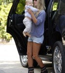 Actress Ali Larter and her baby boy Theodore MacArthur headed out for a day in Beverly Hills, Ca on September 21, 2011.