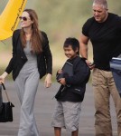 Angelina Jolie and son Maddox Go Flying in London