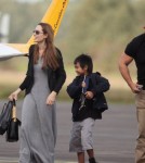 Angelina Jolie and son Maddox Go Flying in London