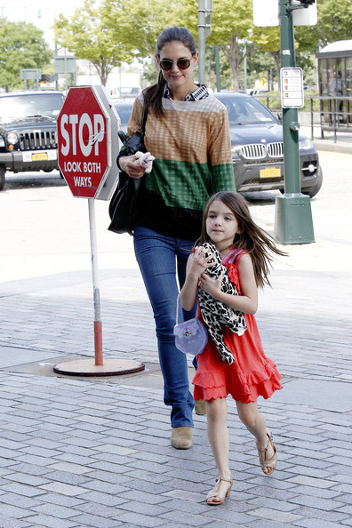 Katie Holmes Suri Cruise for a play date at the Chelsea Piers in New York City.