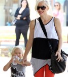 Singer Gwen Stefani and son Zuma out on her wedding anniversary in Studio City, CA.