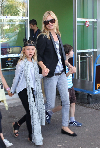 Kate Moss and Lila Grace in France