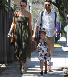 Jessica Alba and her husband Cash Warren with daughter Honor