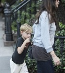 Actress Liv Tyler and son Milo are seen leaving her home in New York