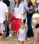Supermodel Alessandra Ambrosio spends the day with her family at Mr. Bones Pumpkin Patch
