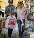 Paul Stanley, founder and front man of Kiss, took wife Erin Sutton and daughter Sarah Brianna to a toy store in Los Angeles, California on October 18, 2011.