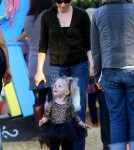 Amy Adams goes to a pumpkin patch in Beverly Hills with her boyfriend Darren Le Gallo and their daughter Aviana