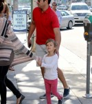 Jessica Alba and husband Cash Warren take their daughters Honor and Haven to the park before having lunch at the Cabbage Patch restaurant