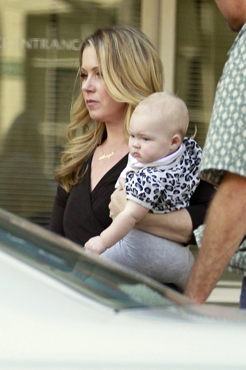 Christina Applegate with her baby in Los Angeles,