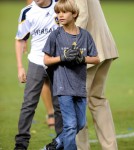 David Beckham and his boys say good-bye to LA Galaxy