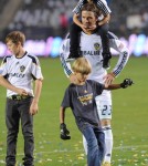 David Beckham and his boys say good-bye to LA Galaxy