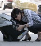 Selma Blair returns home with her son, Arthur Bleick, in Beverly Hills, California on October 14, 2011.