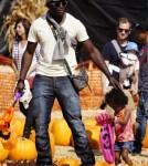 Heidi Klum and her Husband Seal enjoyed a day at Mr. Bones Pumpkin Patch in Los Angeles, California on October 15, 2011 with their children.