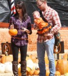 Ian Ziering spends the day with his family at the pumpkin patch in Los Angles, Ca on October 8, 2011