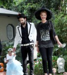 - Katherine Heigl wears a witch costume as she and her husband Josh Kelley dress their adorable daughter Naleigh in a princess costume for a Halloween party.