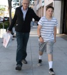 Larry King runs errands with his son Cannon King in Los Angeles, CA on October 27, 2011.