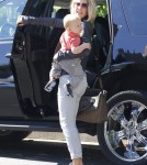 Ali Larter was spotted with her new son Teddy heading to a 'Mommy and Me' class in Los Angeles,