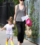 Michelle Monaghan picks her daughter Willow White up from school in Los Angeles, CA on October 3, 2011