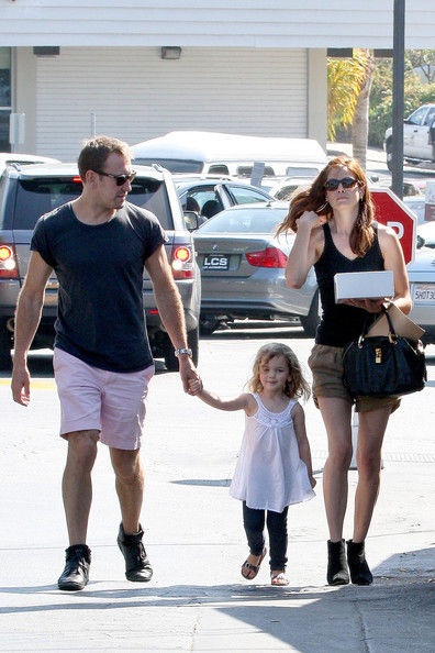 Michelle Monaghan and husband Peter White take their adorable daughter Willow out for a family day at the Brentwood Country Mart