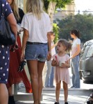 Nicole Richie takes her daughter Harlow to ballet class in Los Angeles, California on October 12th, 2011.