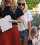 Nicole Richie takes her daughter Harlow to ballet class in Los Angeles, California on October 12th, 2011.