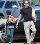 Pierce Brosnan and his son Dylan stop by the Malibu Farmers Market on Sunday morning.