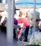 Sunday October 30, 2011. Pink and her husband Carey Hart take their baby daughter Willow Sage to the farmers market