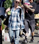 Sunday October 30, 2011. Pink and her husband Carey Hart take their baby daughter Willow Sage to the farmers market