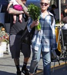 Sunday October 30, 2011. Pink and her husband Carey Hart take their baby daughter Willow Sage to the farmers market