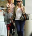 Reese Witherspoon runs errands with her son Deacon Phillppe and some of his pals in Los Angeles, CA on October 11, 2011.