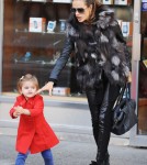 Alessandra Ambrosio is spotted out with her daughter Anja Louise enjoying the day in SoHo