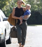 Ali Larter was spotted leaving her home with son Theodore to head to a 'mommy and me' class in Brentwood, California on November 2nd, 2011.