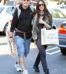alanis Morissette did some shopping in Brentwood, California on November 23, 2011 with her husband Mario and their son Ever Morissette-Treadway.