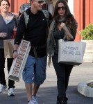 alanis Morissette did some shopping in Brentwood, California on November 23, 2011 with her husband Mario and their son Ever Morissette-Treadway.