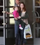 Alyson Hannigan enjoyed at day at The Skirball Cultural Center with her husband Alexis Denisof, their young daughter Satyana and her grandparents on November 22, 2011 in Los Angeles, California.