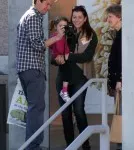 Alyson Hannigan enjoyed at day at The Skirball Cultural Center with her husband Alexis Denisof, their young daughter Satyana and her grandparents on November 22, 2011 in Los Angeles, California.