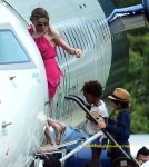 Angelina Jolie and her Children flying out of Vietnam's Con Dao airport, Nov 16