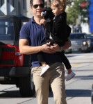 Cash Warren, husband of actress Jessica Alba, took his daughter Honor out to breakfast at Urth Café in Los Angeles, California on November 9, 2011.