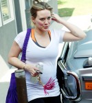 Hilary Duff leaves her pilates class in Los Angeles