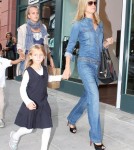 Heidi Klum rewards her brood of children with Sprinkles cupcakes in Los Angeles, CA on November 15, 2011 after the whole bunch patiently ran errands with their model mom!
