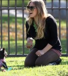 Hilary Duff with Mike Comrie and family at a Los Angeles, California park (November 25).