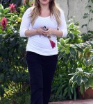 Hilary Duff at her mother's house in Toluca Lake, California yesterday (November 23).