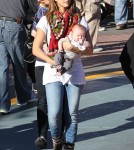Jessica Alba with Cash Warren and their two girls Honor Marie and Haven Garner at Disneyland in Anaheim, CA on Saturday (November 26)